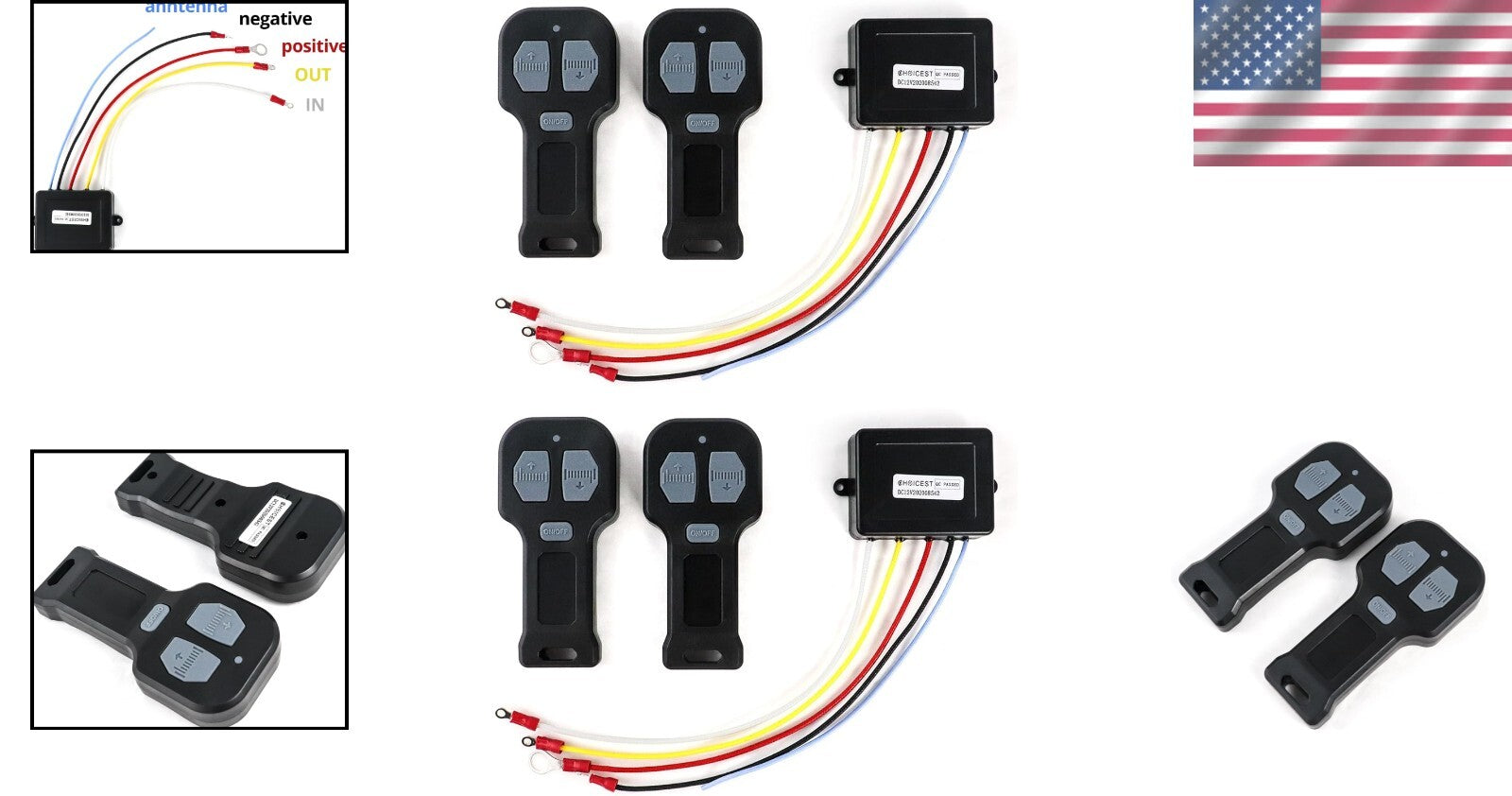 12V Wireless Winch Remote Control Kit with 4 Mini Transmitters for Truck ATV SUV Trend Times 1