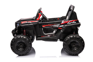 12V 7Ah Dual Battery 30W 4-Wheel Drive Kids Ride-On Car with Leather Seat and One-Button Start Forward and Backward Trend Times 10