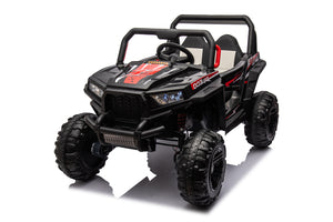 12V 7Ah Dual Battery 30W 4-Wheel Drive Kids Ride-On Car with Leather Seat and One-Button Start Forward and Backward Trend Times 7