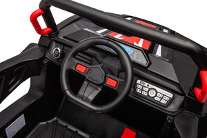 12V 7Ah x2 30W Four-Wheel Drive Kids Ride-On Car with Leather Seat and One-Button Start, Forward and Reverse Trend Times 17