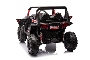 12V 7Ah x2 30W Four-Wheel Drive Kids Ride-On Car with Leather Seat and One-Button Start, Forward and Reverse Trend Times 3