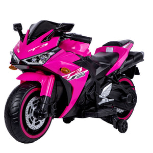 12V 7Ah Kids Ride-On Motorcycle Toy with Training Wheels and Lighting Trend Times 11