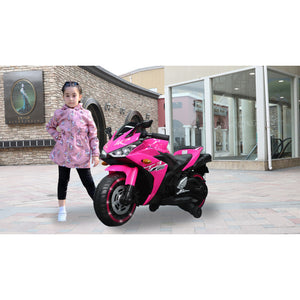 12V 7Ah Kids Ride-On Motorcycle Toy with Training Wheels and Lighting Trend Times 13