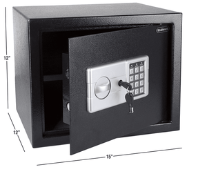 12x15x12 Inch Electronic Digital Deep Wall Safe Grey - Trend Times Toy Stores