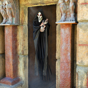 13 3/4" x 47 1/4" Hanging Animated Singing Reaper with Guitar Halloween Decoration - Trend Times Toy Stores