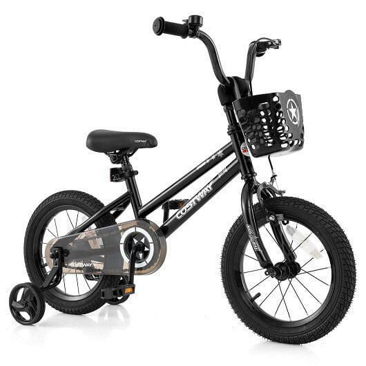 14 Inch Kids Bike with Basket and Training Wheels for Children Aged 4-5 Years Old Trend Times 0