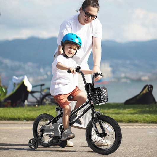 14 Inch Kids Bike with Basket and Training Wheels for Children Aged 4-5 Years Old Trend Times 1