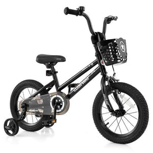 14 Inch Kids Bike with Basket and Training Wheels for Children Aged 4-5 Years Old Trend Times Variant 0