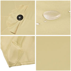 14 Ft Double Sided Umbrella Replacement Canopy Table Top Outdoor Beach Pool Beige - Trend Times Toy Stores