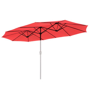 14 Ft Double Sided Umbrella Replacement Canopy Table Top Outdoor Beach Pool Bright Orange - Trend Times Toy Stores