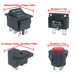 14-Piece Switch Kit Replacement Parts for Kids' Ride-On Power Wheels Toys Trend Times 2