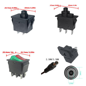 14-Piece Switch Kit Replacement Parts for Kids' Ride-On Power Wheels Toys Trend Times 5