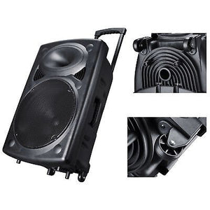 1500W 15" Portable Remote Audio PA Speaker w/ Bluetooth USB Wireless microphone - Trend Times Toy Stores