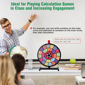 15" Tabletop Color Prize Wheel Spin Fortune Win Game Tradeshow Party Carnival Type 1: 2 Pointers - Trend Times Toy Stores