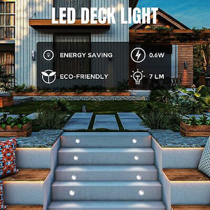 15pcs LED Deck Light Garden Stair Yard Landscape Cool White Lamp W/ Transformer - Trend Times Toy Stores