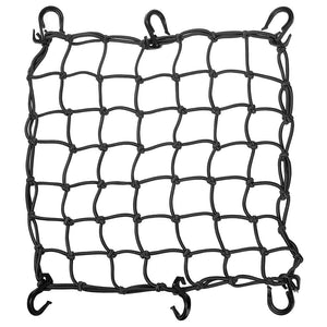 15x15" Motorcycle Cargo Net 6 Hook Bungee Stretch Luggage Storage Mesh Black - Trend Times Toy Stores