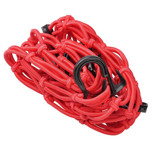 15x15" Motorcycle Cargo Net 6 Hook Bungee Stretch Luggage Storage Mesh Red - Trend Times Toy Stores
