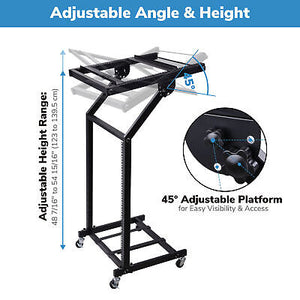 16U 19" Rack Mount Mixer Stand Studio Cart Stage Amp Adjustable Stage Party Show - Trend Times Toy Stores
