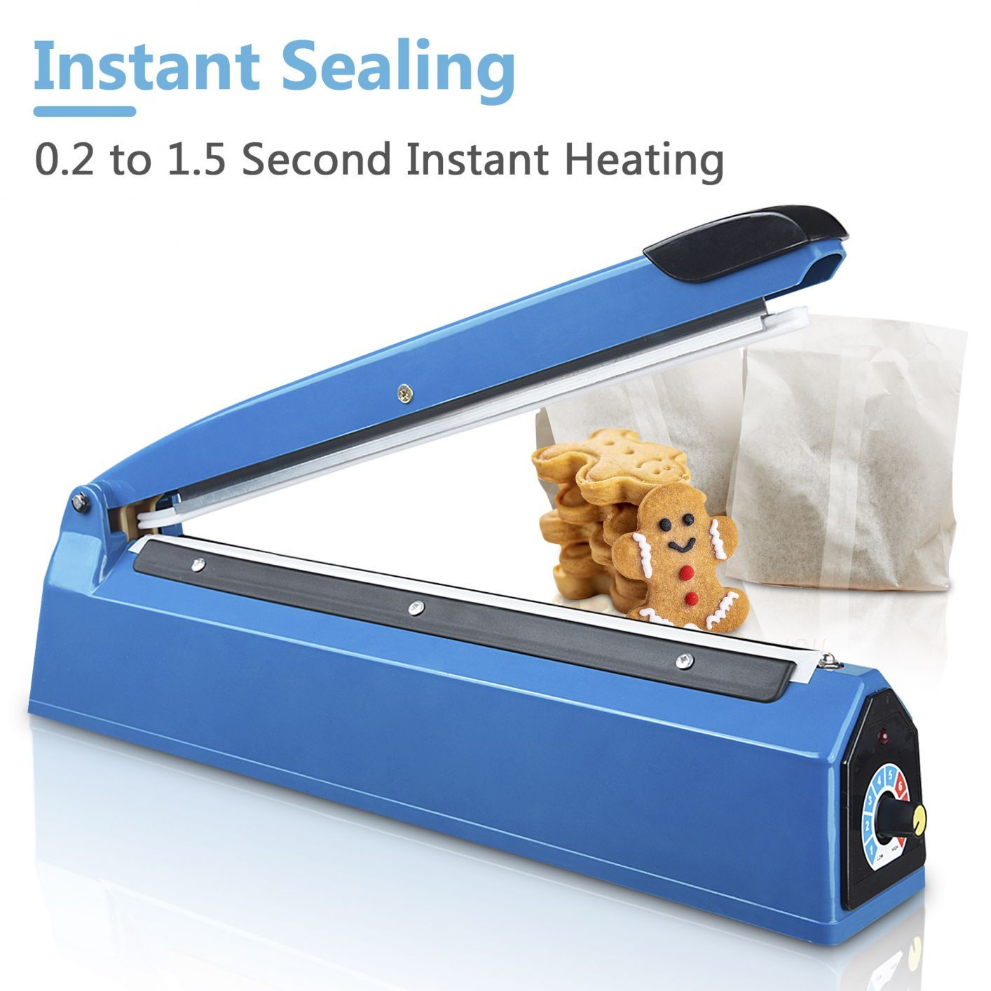 16" 20" Manual Impulse Heat Sealer Poly Bag Machine Plastic Bag Closer 12" - Trend Times Toy Stores