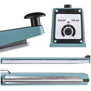 16" 400mm Impulse Manual Hand Heat Sealer Machine Poly Plastic Bag w/ Elements - Trend Times Toy Stores