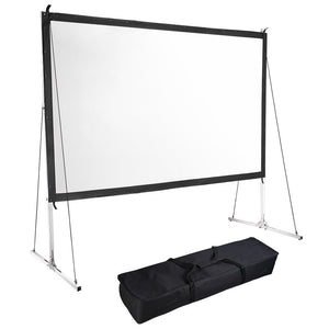 16:9 Fast Fold Projector Screen w/ Stand Garden Movie Projection 100" - Trend Times Toy Stores