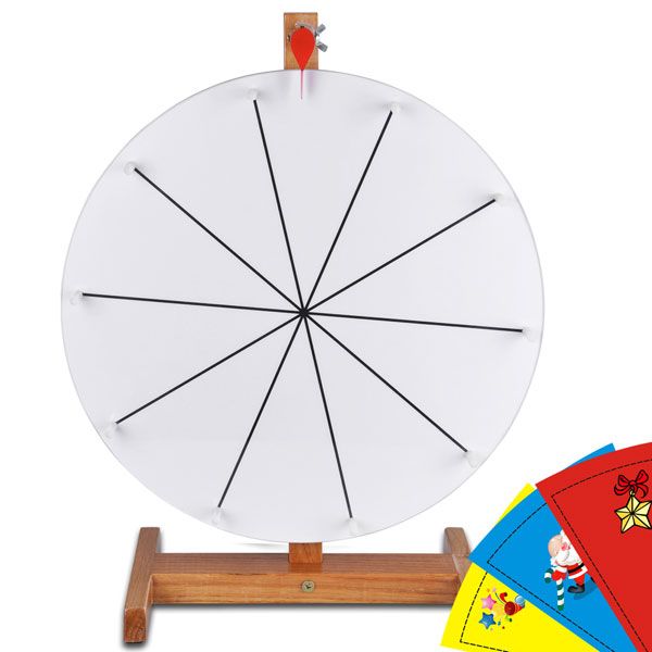 16" Tabletop White Dry Erase Spinning Prize Wheel 10 Slot - Trend Times Toy Stores