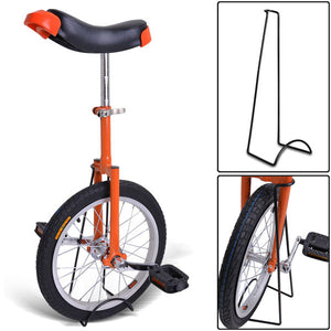 16 inch Wheel Unicycle Orange - Trend Times Toy Stores