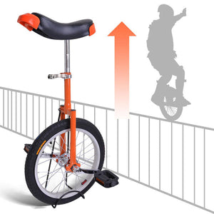 16 inch Wheel Unicycle Orange - Trend Times Toy Stores