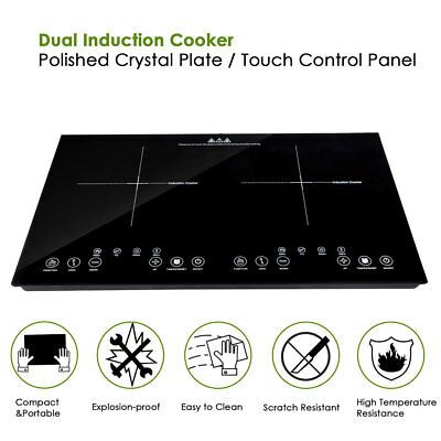 1800W Electric Dual Induction Cooker Countertop Double Burner Cooktop Portable - Trend Times Toy Stores