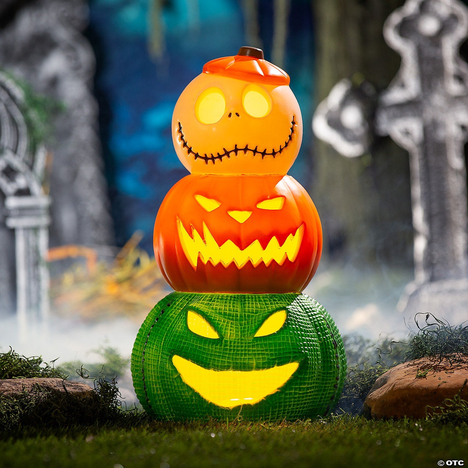18 1/2" The Nightmare Before Christmas™ Light-Up Jack & Oogie Boogie Decoration - Trend Times Toy Stores