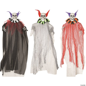 18" Skeleton Clown Hanging Decorations - Set of 3 - Trend Times Toy Stores
