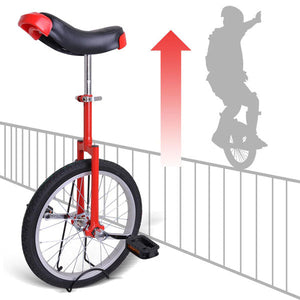 18 inch Wheel Unicycle Red - Trend Times Toy Stores