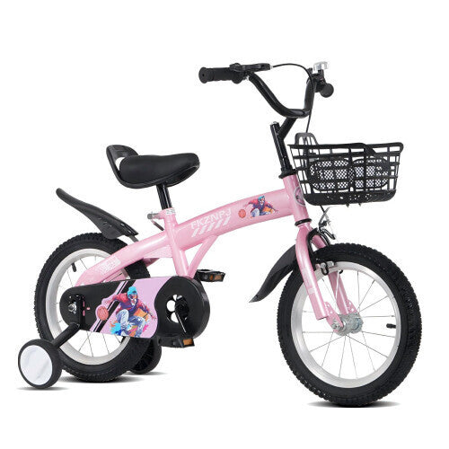 18 Inch Sporty Kids Bike with Training Wheels, Stand, and Adjustable Saddle Trend Times 0