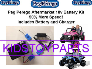 18V Rechargeable Battery and Charger for Peg Perego RZR 900 with Extended Runtime Trend Times 0