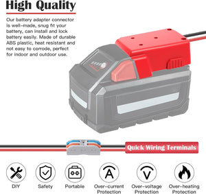 18V M18 Power Wheel Adapter Set with 2 Heavy-Duty Fuses Trend Times 7