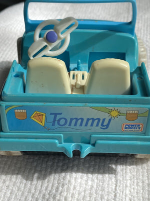 1998 Power Wheels Tommy Blue Jeep Ride-On Toy Trend Times 3