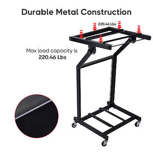 19" 12U Rack Mount DJ Mixer Stand Studio Equipment Cart Stage Music Party Show - Trend Times Toy Stores