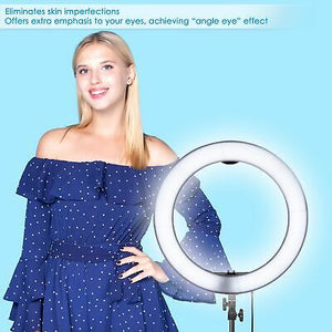 19" 50W Dimmable Fluorescent Tube Ring Light Kit Adjustable Stand 5500K Lighting - Trend Times Toy Stores