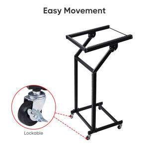 19" DJ Rack Mount Studio Mixer Stand Rolling Cart Party Stage Club 9U 12U 16U 19" 12UX & Black - Trend Times Toy Stores