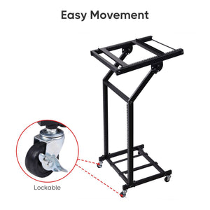 19" DJ Rack Mount Studio Mixer Stand Rolling Cart Party Stage Club 9U 12U 16U 19" 12U & Black - Trend Times Toy Stores