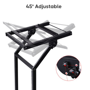 19" DJ Rack Mount Studio Mixer Stand Rolling Cart Party Stage Club 9U 12U 16U 19" 12U & Black - Trend Times Toy Stores