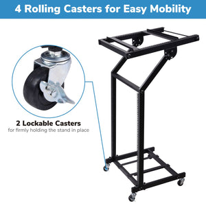 19" DJ Rack Mount Studio Mixer Stand Rolling Cart Party Stage Club 9U 12U 16U 19" 16U & Black - Trend Times Toy Stores