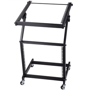 19" DJ Rack Mount Studio Mixer Stand Rolling Cart Party Stage Club 9U 12U 16U 19" 9UX & Black - Trend Times Toy Stores