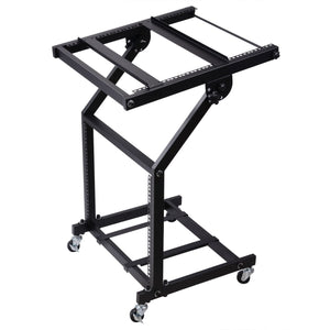 19" DJ Rack Mount Studio Mixer Stand Rolling Cart Party Stage Club 9U 12U 16U 19" 9U & Black - Trend Times Toy Stores