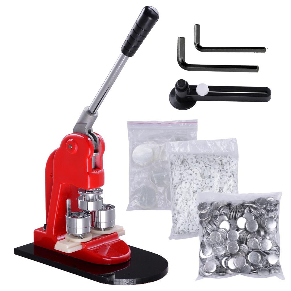 1" 1.25" 2.28" Button Maker Machine Badge Punch Press 1000 Parts Circle Cutter 25mm(1 inch) - Trend Times Toy Stores