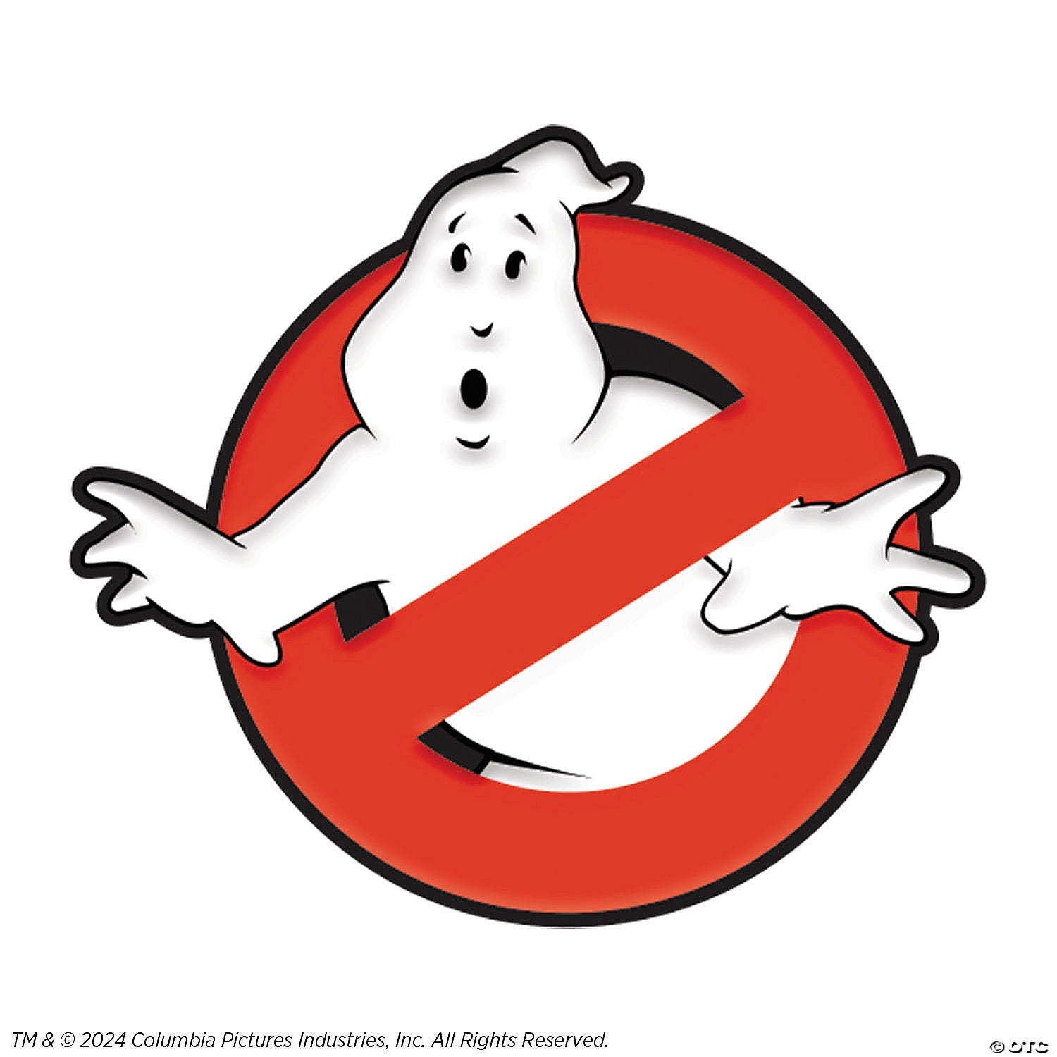 1 3/4" Ghostbusters™ No Ghost Symbol Glow-in-the-Dark Full-Color Enamel Pin - Trend Times Toy Stores
