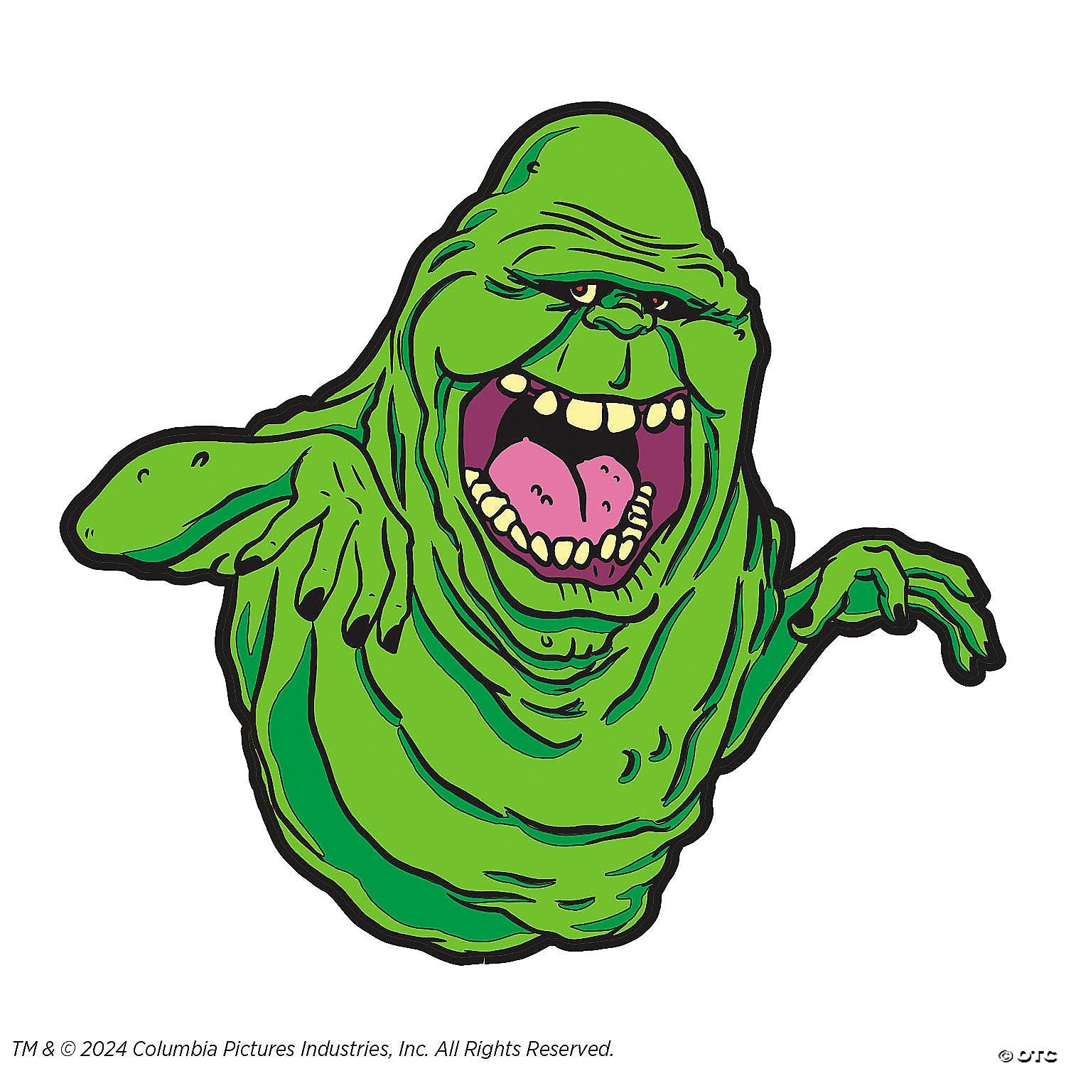 1 3/4" Ghostbusters™ Slimer Glow-in-the-Dark Enamel Pin - Trend Times Toy Stores