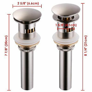 1 5/8" Brass Pop Up Drain Overflow Tray for Bathroom Vessel Sink Brushed - Trend Times Toy Stores