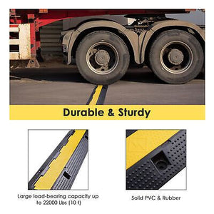 1 Channel Cable Protector Ramp Wire Cover Guard PVC Traffic Speed Bump 2 Packs - Trend Times Toy Stores