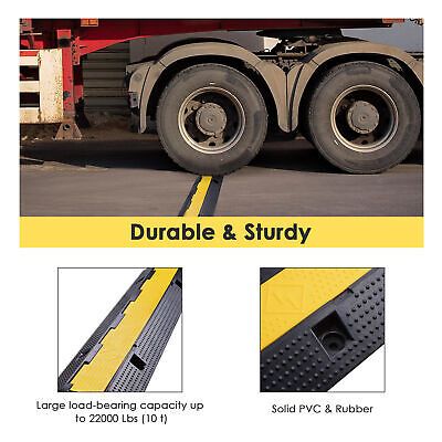 1 Channel Cable Protector Ramp Wire Cover Guard PVC Traffic Speed Bump 2 Packs - Trend Times Toy Stores